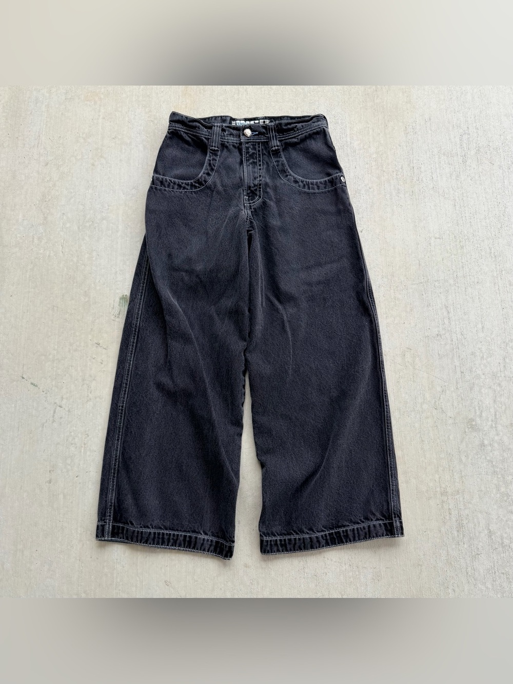 Vintage JNCO Twin Cannons Jeans 30x32 90s Baggy Wide Leg Skater Black - Picture 2 of 7